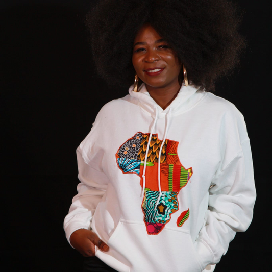 White African map hoodie
