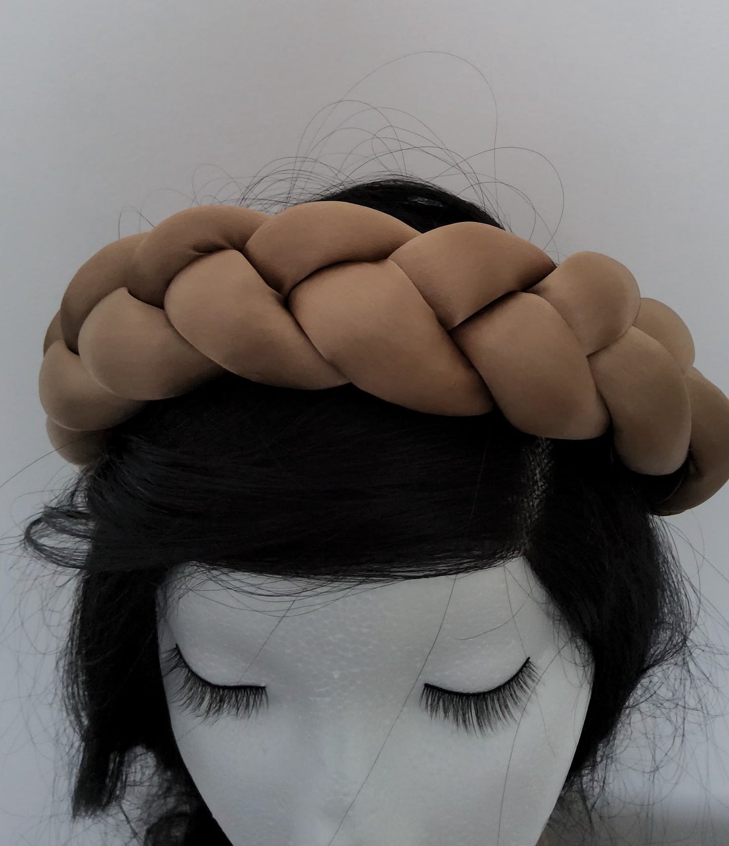 Beige plaited headband