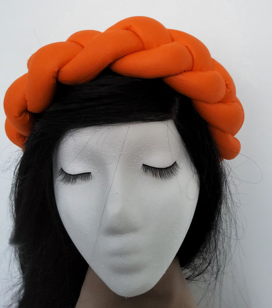 Orange plaited headband