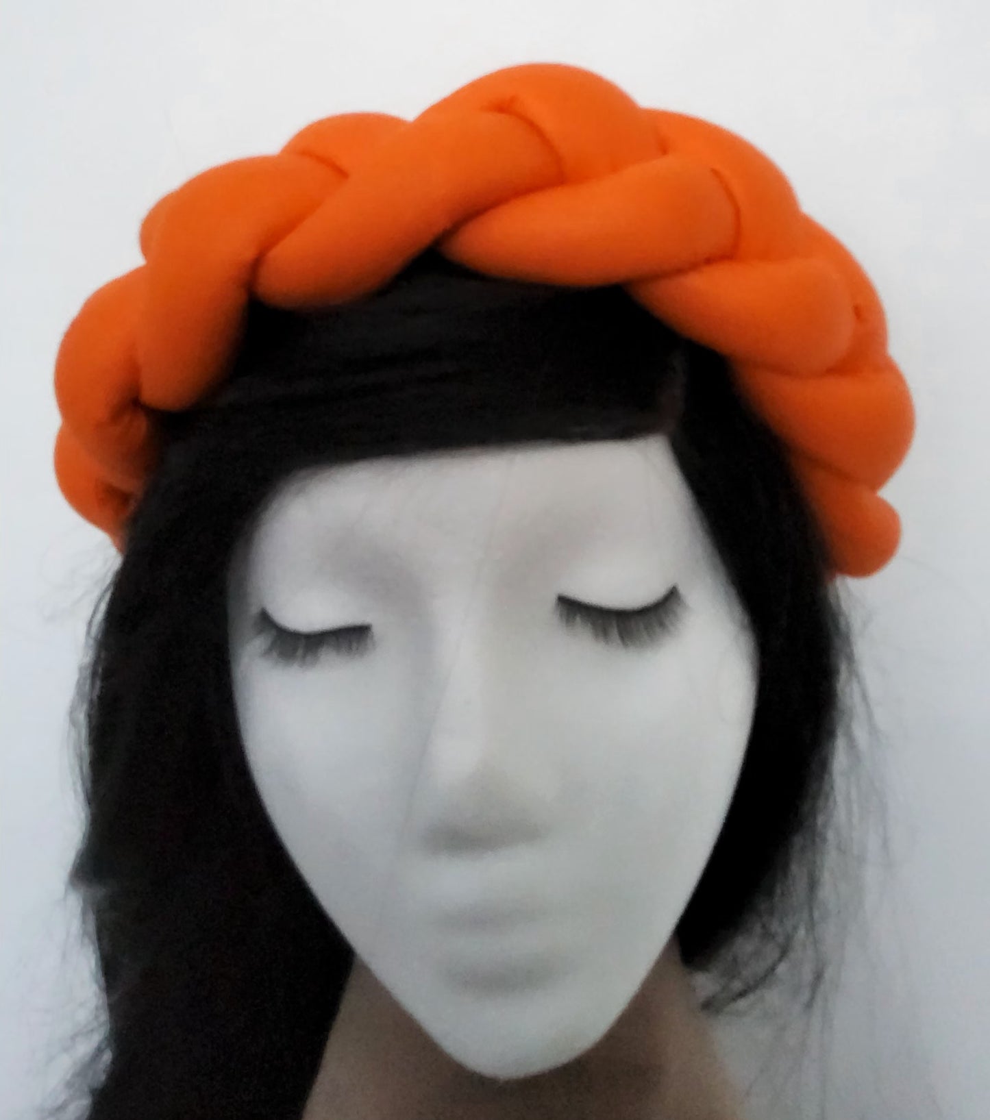 Orange plaited headband